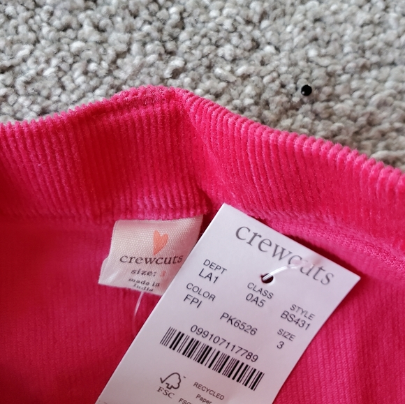 Crewcuts girls corduroy button front Mini skirt, 3, pink - Picture 6 of 7